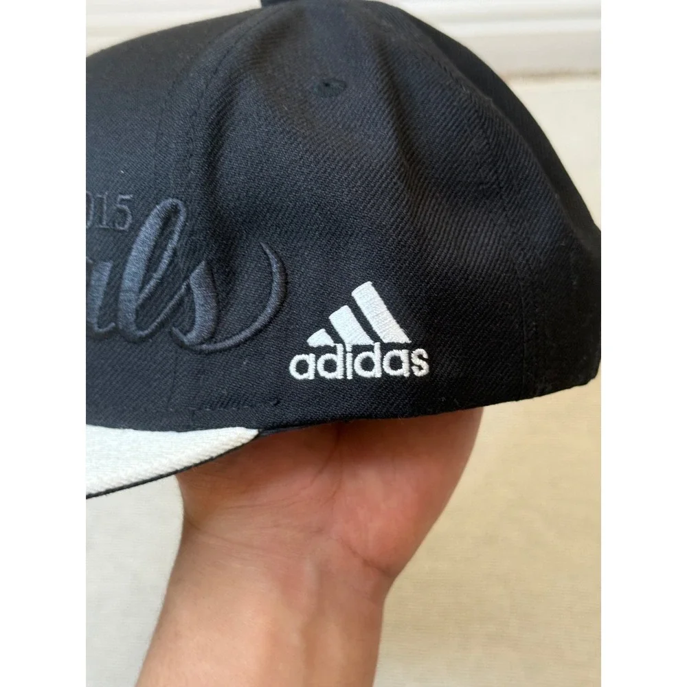 Adidas Snapback Hat Men Black 2015 NBA Finals Warriors Wool Blend